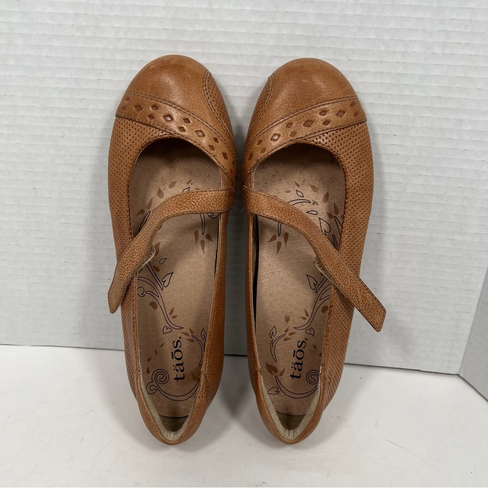 Taos Scamp Women’s Shoes 6 Brown Leather Mary Jane Comfort Flats Arch Support - Picture 11 of 14